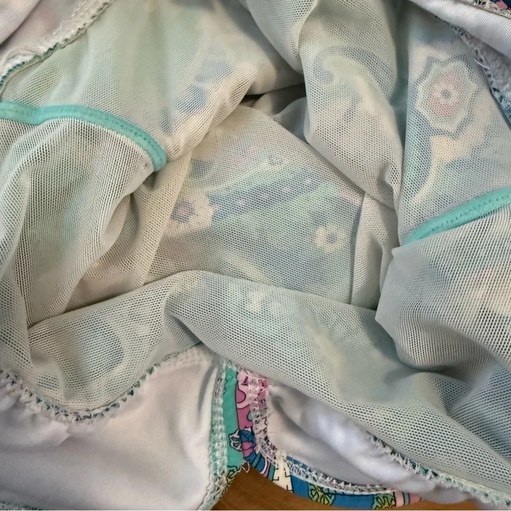 SPANX Assets by Sara Blakely Aqua Blue Pink Paisley One Piece Swimsuit‎ Small